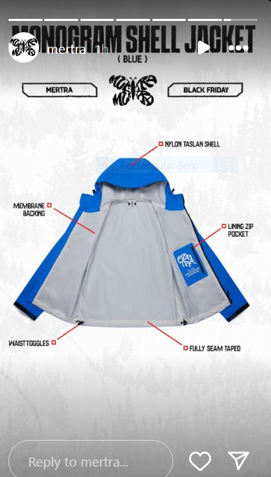 Mertra Jacket Blue & Black