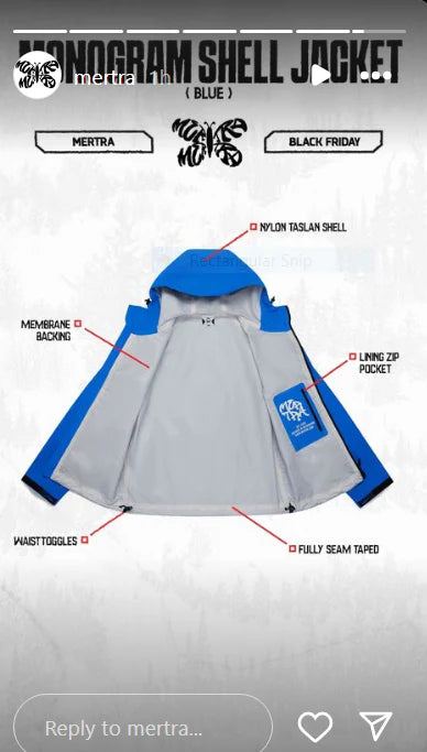 Mertra Regenjacke Black & Blue