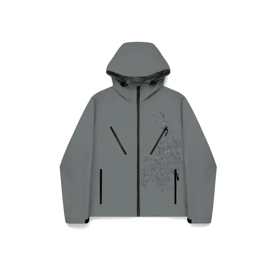 ジャケット・アウター mertra monogram shell jacket Mertra Monogram Shell Jacket (Slate) – Mertra.com