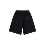 Mertra Split Panel Tracksuit Shorts (Black)